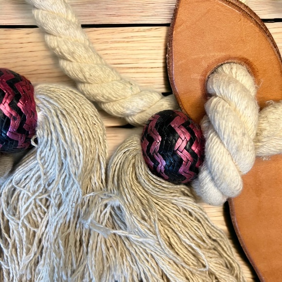 3/4” Cotton Mecate’ Twisted Reins Kangaroo Knots - Picture 2 of 6